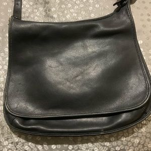 Black Leather Coach Crossbody